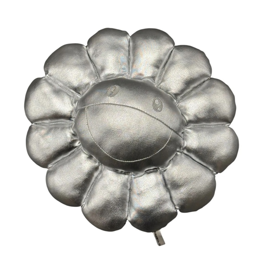 Silver Murakami Flower Pillow